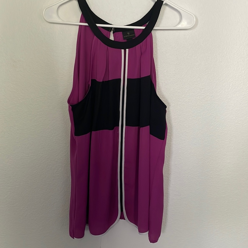 Worthington Fuschia and Black Top